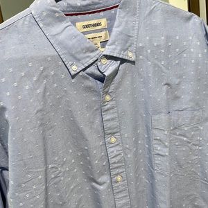 Men’s XXL Goodthreads blue button down with white check pattern